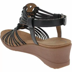 BareTraps Shoes BareTraps Taren Womens Wedge Sandals -Float Feet Sales Store BT TAREN BLK3