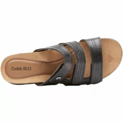 Cobb Hill Shoes Cobb Hill May Slide Sandals - Womens -Float Feet Sales Store CL CI7776 BLK3