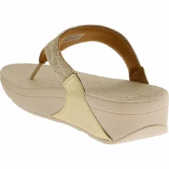 FitFlop Shoes FitFlop Lulu Glitz Toe Post Flip Flops - Womens -Float Feet Sales Store FF ET9 090 GLD3