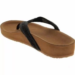 Sanuk Shoes Sanuk She Loungy Hemp Flip Flops - Womens -Float Feet Sales Store SU 1116475 BLK3
